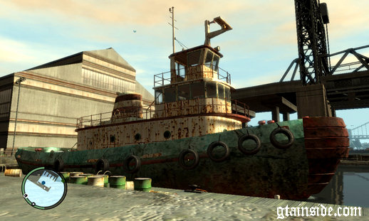 Realistic Rusty Tugboat