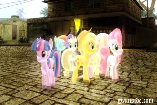 New MLP: FIM Fluttershy, Pinkie Pie, Rarity, Apple Jack and Twilight Sparkle Skin Mods