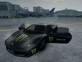 2010 Ferrari 458 MONSTER ENERGY Paint Job