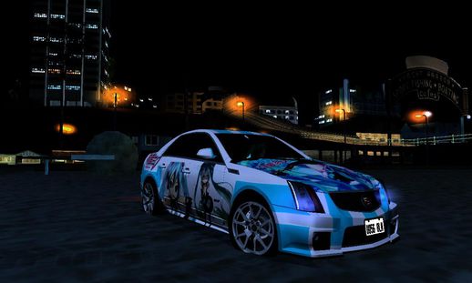 Cadillac CTS-V Hatsune Miku Itasha Paintjob