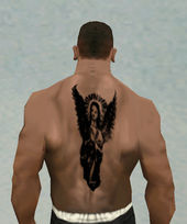 Angel Back Tattoo Black