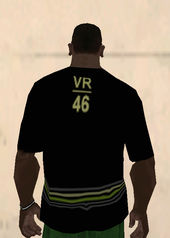 Valentino Rossi Monster Energy VR 46 Stripes  T-shirt Black