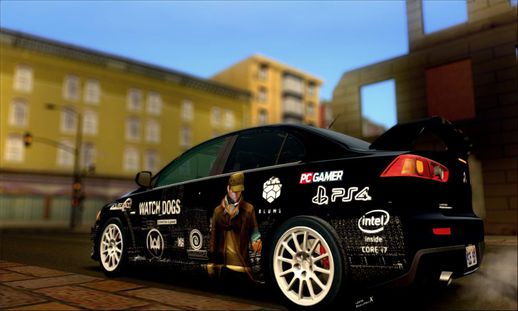 Mitsubishi Lancer Evo X Watch_Dogs Paintjob