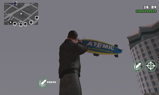 GTAV Atomic Blimp Flying Around Los Santos (GTA SA MOBILE) 