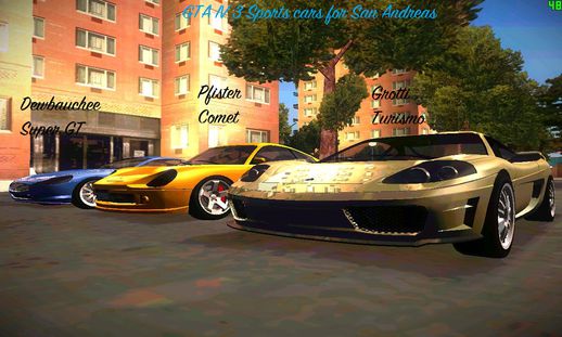 GTA IV 3 Sports Car Pack