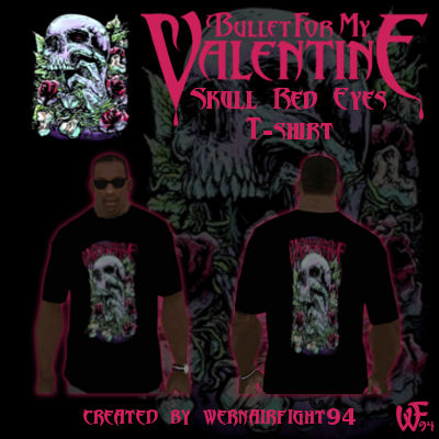 Bullet For My Valentine Skull Red Eyes T-shirt