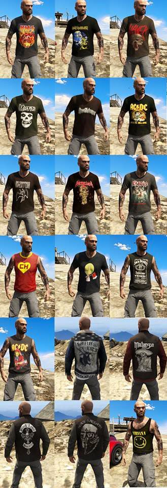 Trevor Rock Pack Shirts [xbox]