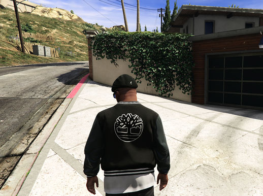 Franklin's Timberland Black Varsity Jacket