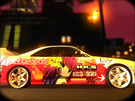 Nissan Skyline R33 Yuri Angel Beats Itasha