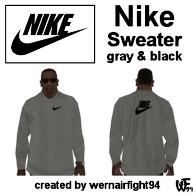 Nike Sweater Gray Black