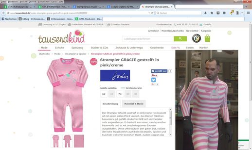 Pink Striped Bodysuit for Trevor 1.0