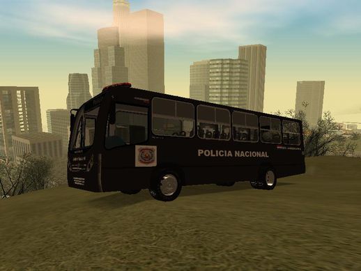 Mercedes Benz NEOBUS choque - Policia Nacional del Paraguay DIV.Antidisturbios