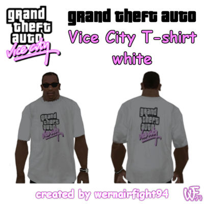 Grand Theft Auto Vice City  T-shirt White