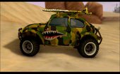 VW Baja Buggy Camo Shark Mouth