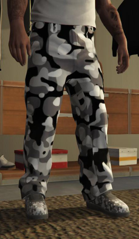 Black/Grey/White Camouflage Pant