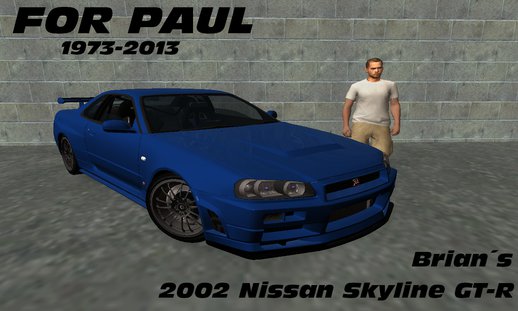 2002 Nissan Skyline GT-R R34 Fast And Furious 4 FINAL