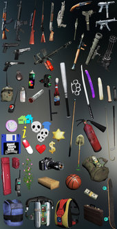 San Andreas INSANITY Weapons Items