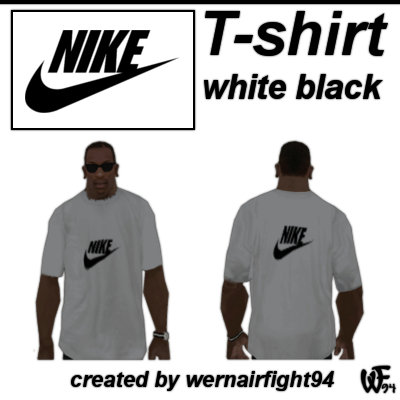 Nike T-shirt White Black