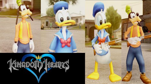 Kingdom Hearts Donald Duck-Pato Donald and Goofy-Pateta Pack