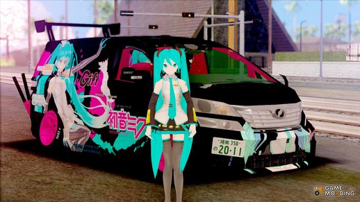 Toyota Vellfire Miku Pocky Exhaust v2