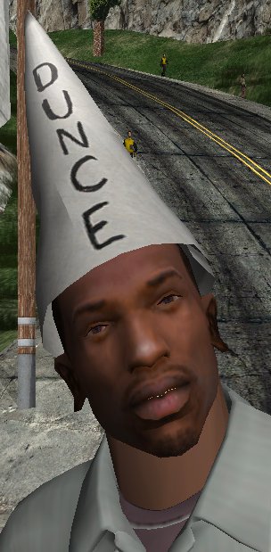 GTA V Dunce Cap [ADDED not replaced] for CJ