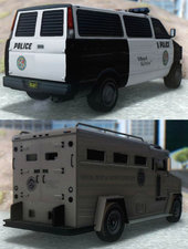 GTA V Declasse Burrito Transport & Brute Riot Police