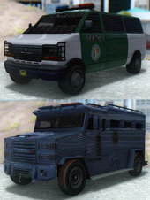 GTA V Declasse Burrito Transport & Brute Riot Police