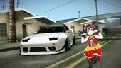 Nissan 240SX Stance With Nico Yazawa Itasha Livery