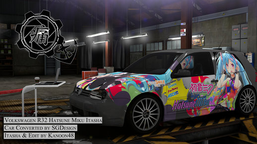 Volkswagen R32 Hatsune Miku Itasha