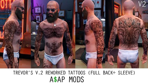 HD Tattoos For Trevor Franklin And Michael V1.8