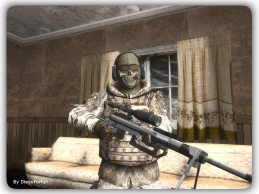 COD MW2 Ghost Sniper Desert Camo