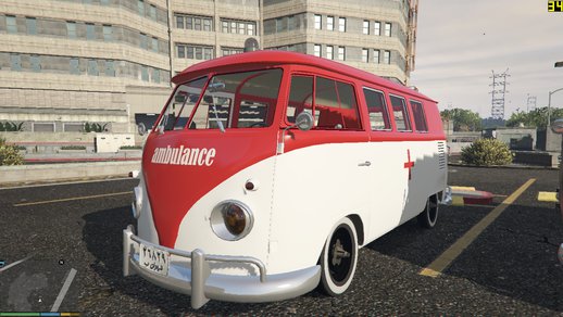 1960s Ambulance/Police Van (English-Persian) Volkswagen Transporter