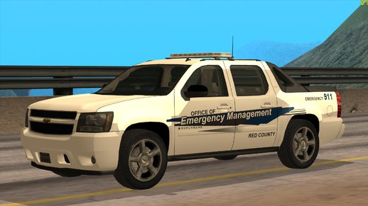 2008 Chevy Avalanche Red County Office of Emergency Management