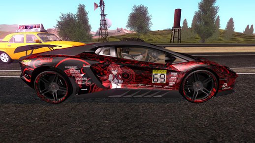 Lamborghini Aventador Itasha Rias Gremory