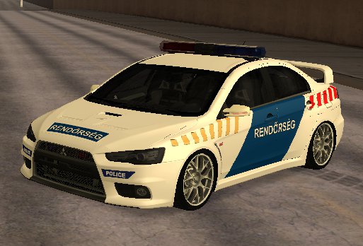 Mitsubishi Lancer Evo X Rendőrség