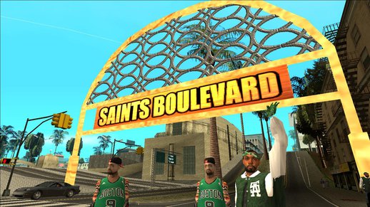 New Saints Boulevard Sign