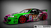 Nissan Silvia S14 D1GP With 2016 Girl und Panzer Pacific Racing Itasha Livery