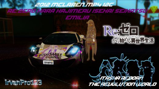 McLaren MP4 12-C 2012 Re:Zero Kara Hajimeru Isekai Seikatsu Emilia Edition