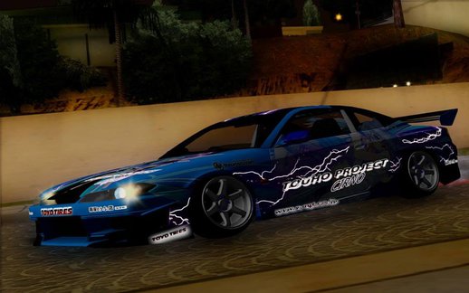 Nissan Silvia S15 With Cirno Touho Project Itasha [Glow In Dark]