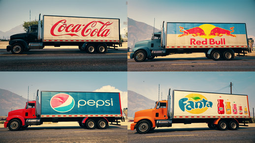 Truck - Coca Cola , Pepsi , Fanta , Red Bull Texture