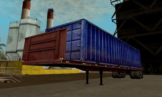 Blue Trailer Container HD