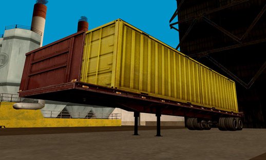 Yellow Trailer Container HD