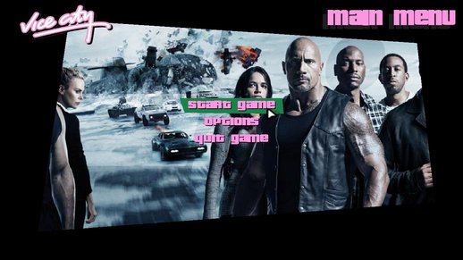 Fate of The Furious Menu