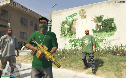 Grove Street Families New Graffiti