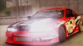 Nissan Silvia S14 Drift With LoveLive Nishikino Maki Itasha 