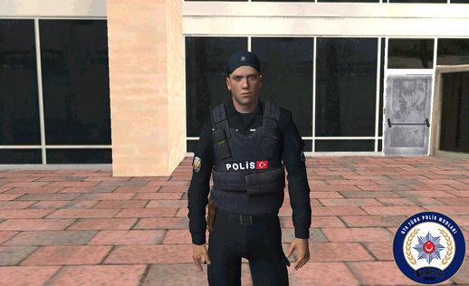 Turkish Police Officer with kevlar vest