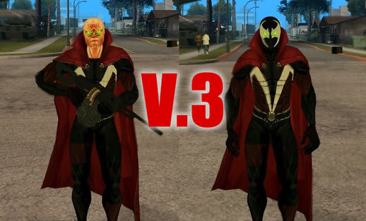 Spawn with Cape (Movie Version) Skin GTA SA V.3