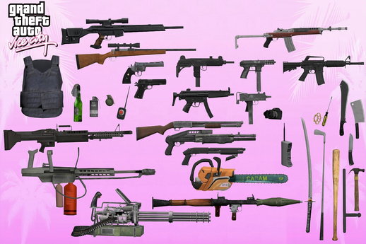 Vice City HD Weapons 