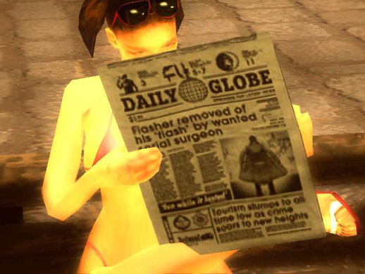 Peds Read Newspaper And Use Handbags