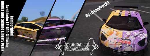 Lamborghini Aventador LP 700-4 Itasha Rumia and Sistine Rokudenashi Majutsu Koushi Akashic to Records Liberty Walk v2